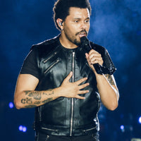 After Hours Til Dawn The Weeknd Vest in Black Leather