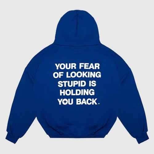 Alchemai Fear of Looking Stupid Blue Hoodie
