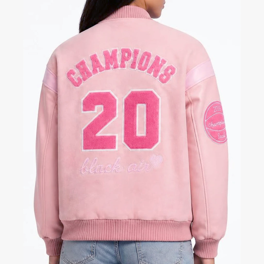 Pink Wool Jacket – Angel Reese Custom Coach