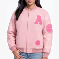 Pink Wool Jacket – Angel Reese Custom Coach
