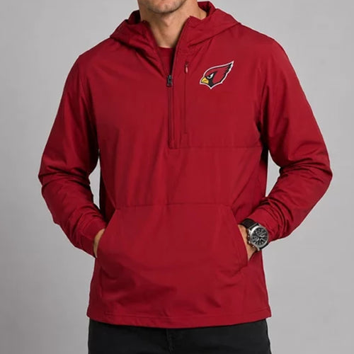 Arizona Cardinals 2026 Mike LaFleur Anorak Hooded Red Cotton Jacket