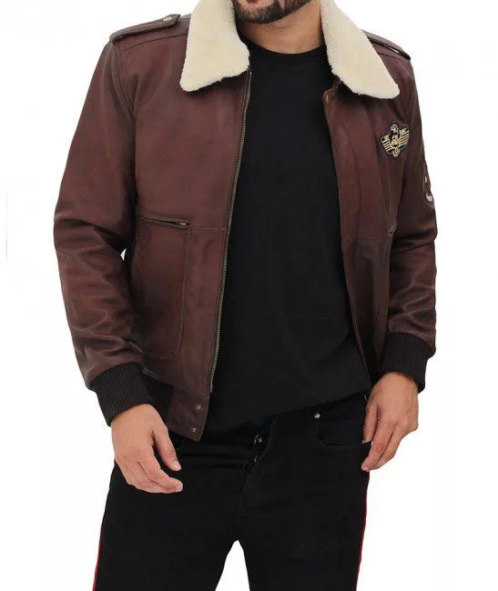 Aviator bomber jacket