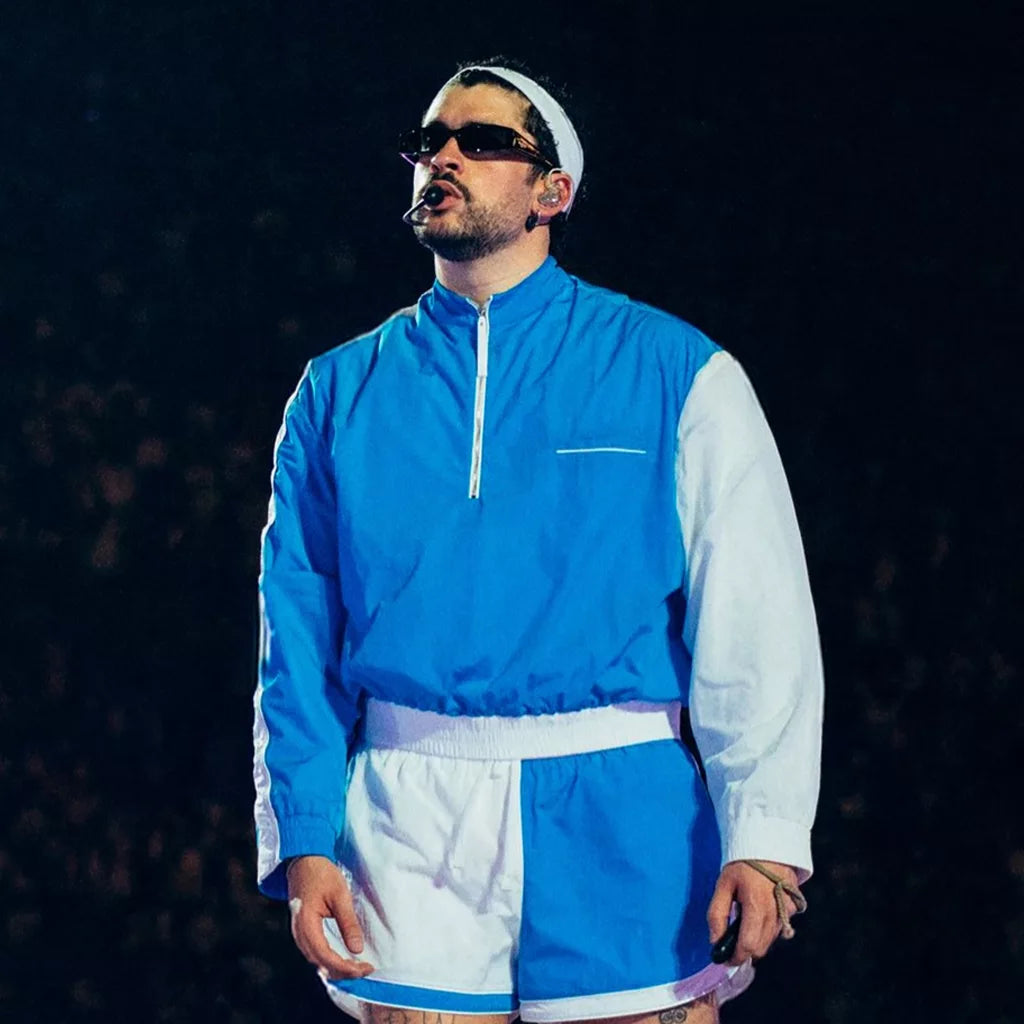 Marseille Bad Bunny Jacket in Blue Cotton