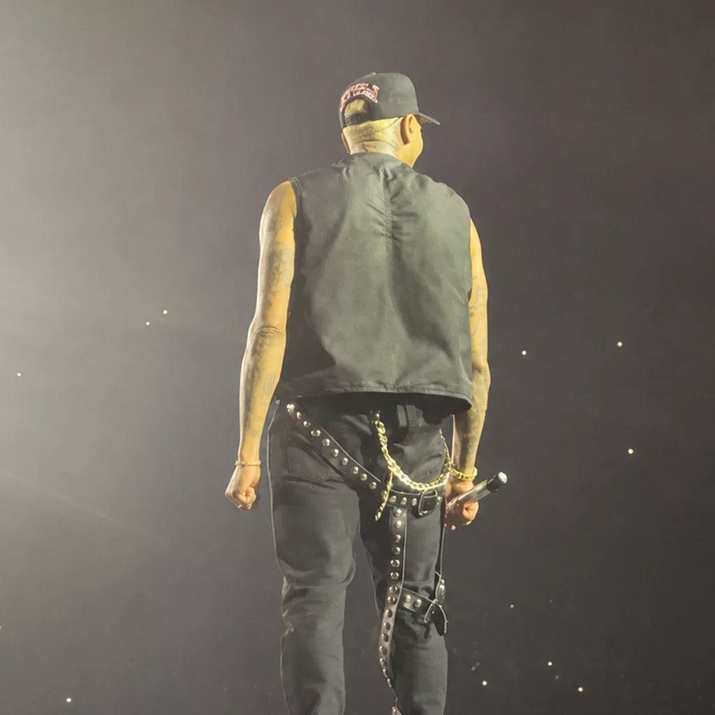 Boston chris brown black vest