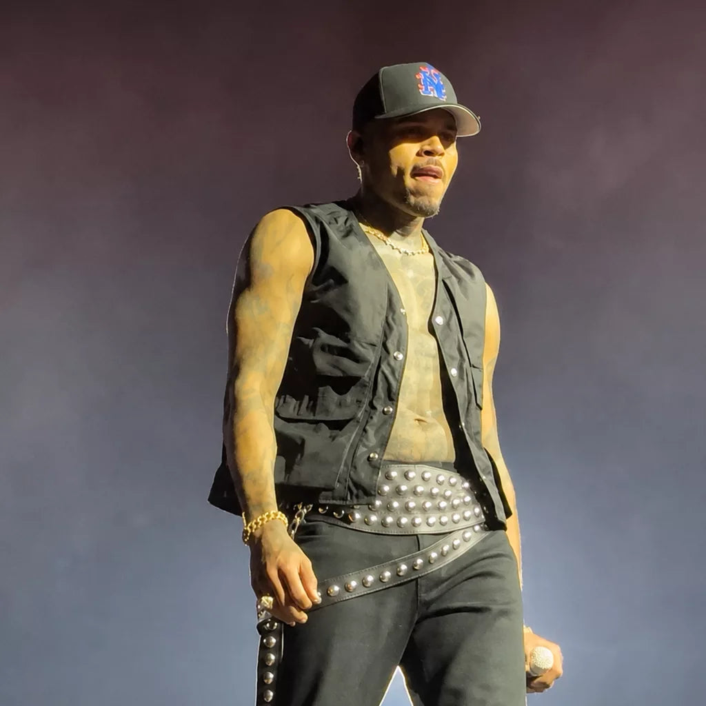 Boston chris brown black vest