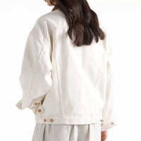 Indiana Vs Wings 2026 Caitlin Clark White Cotton Jacket