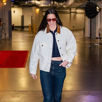 Indiana Vs Wings 2026 Caitlin Clark White Cotton Jacket