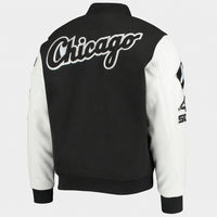 Black Leather Varsity Jacket – Chicago Sox