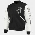 Black Leather Varsity Jacket – Chicago Sox