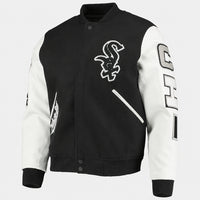 Black Leather Varsity Jacket – Chicago Sox