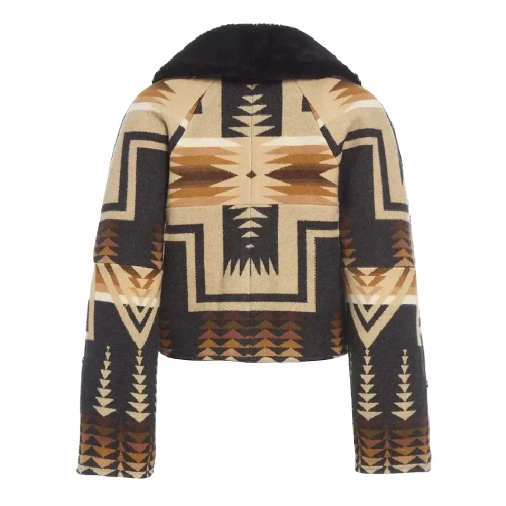 Wool Jacket – Dutton Ranch S01 Beth Dutton Aztec Aviator