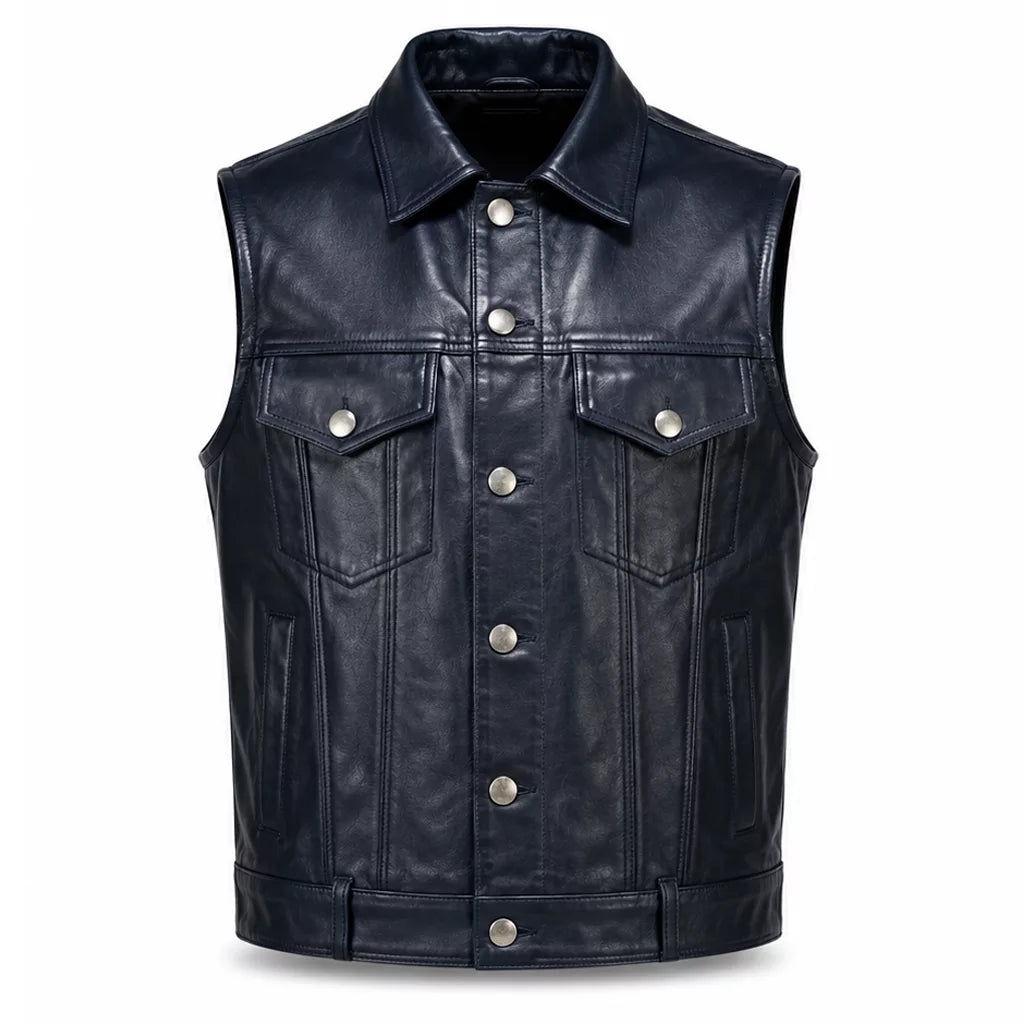 God We Trust Tour Asake Leather Vest