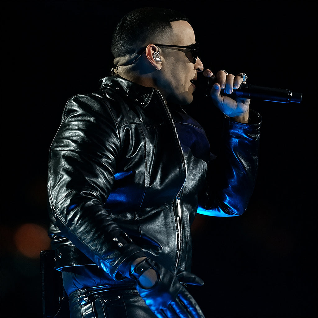 Halftime Show 2026 Daddy Yankee Leather Jacket in Black