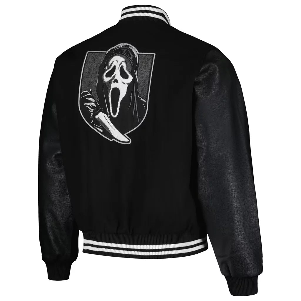 Halloween Ghost Face Varsity Jacket