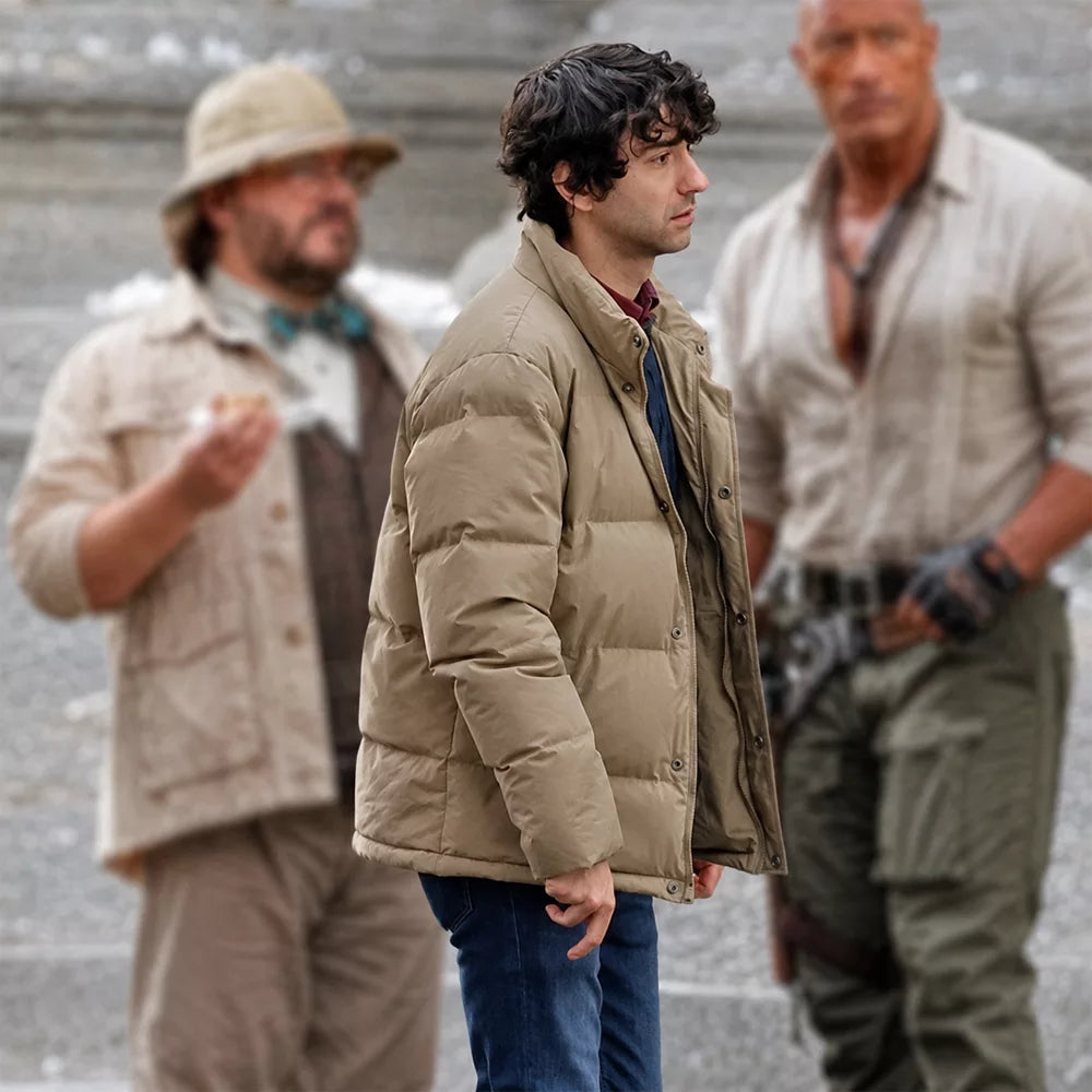 Jumanji Open World 2026 Alex Wolff Beige Jacket