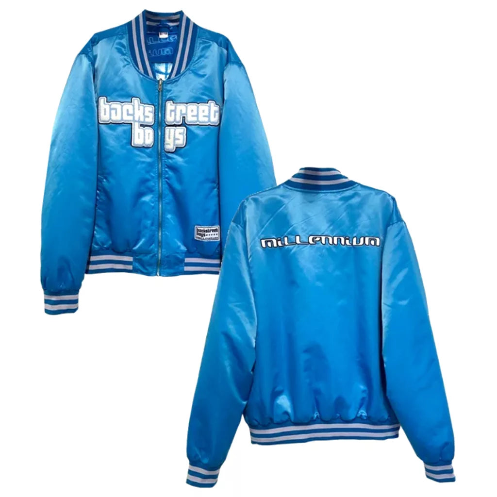 Satin Jacket – Las Vegas Brittany Mahomes Blue