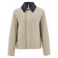 Lucky S01 Annette Bening Workwear Jacket in Beige Cotton