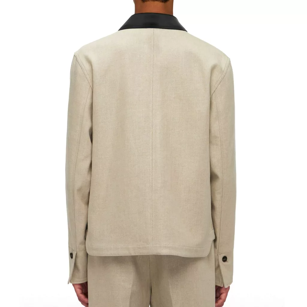 Lucky S01 Annette Bening Workwear Jacket in Beige Cotton