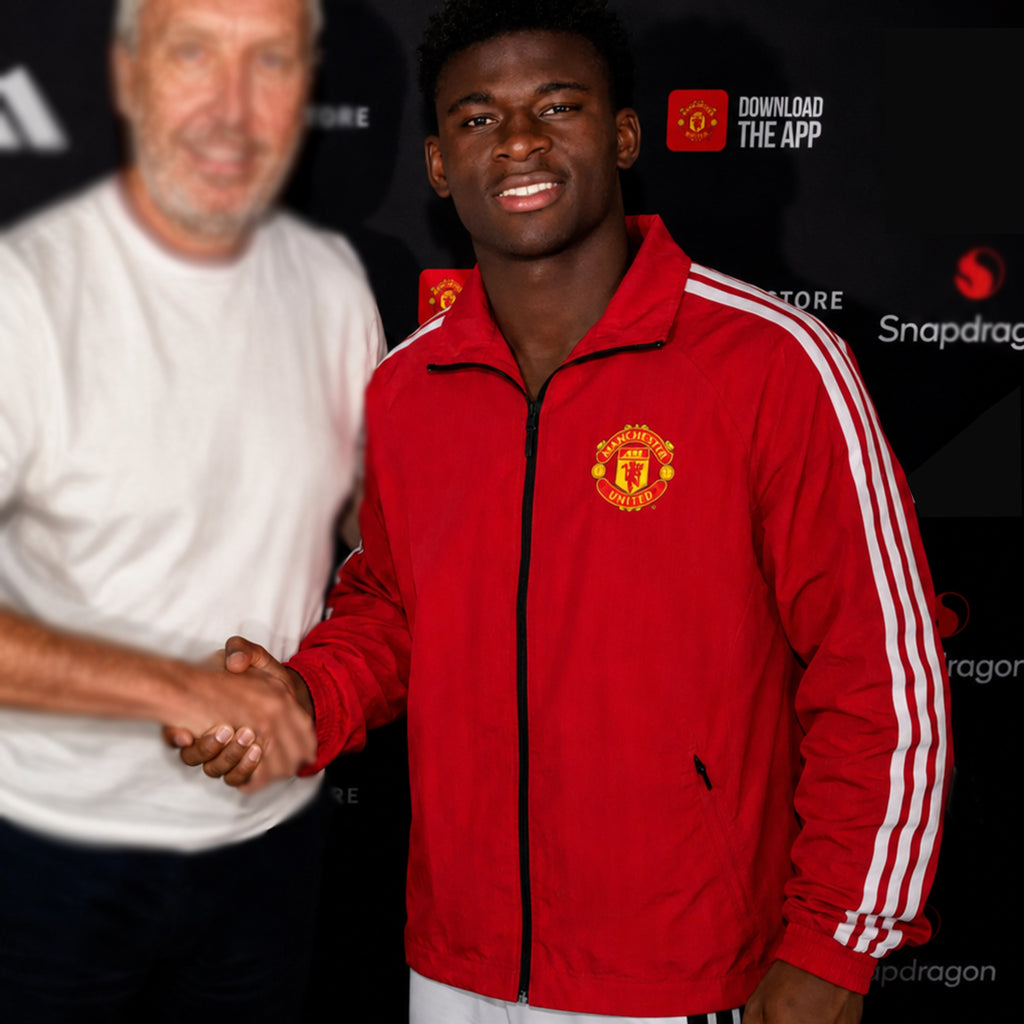 Manchester United Carlos Baleba Red Cotton Jacket