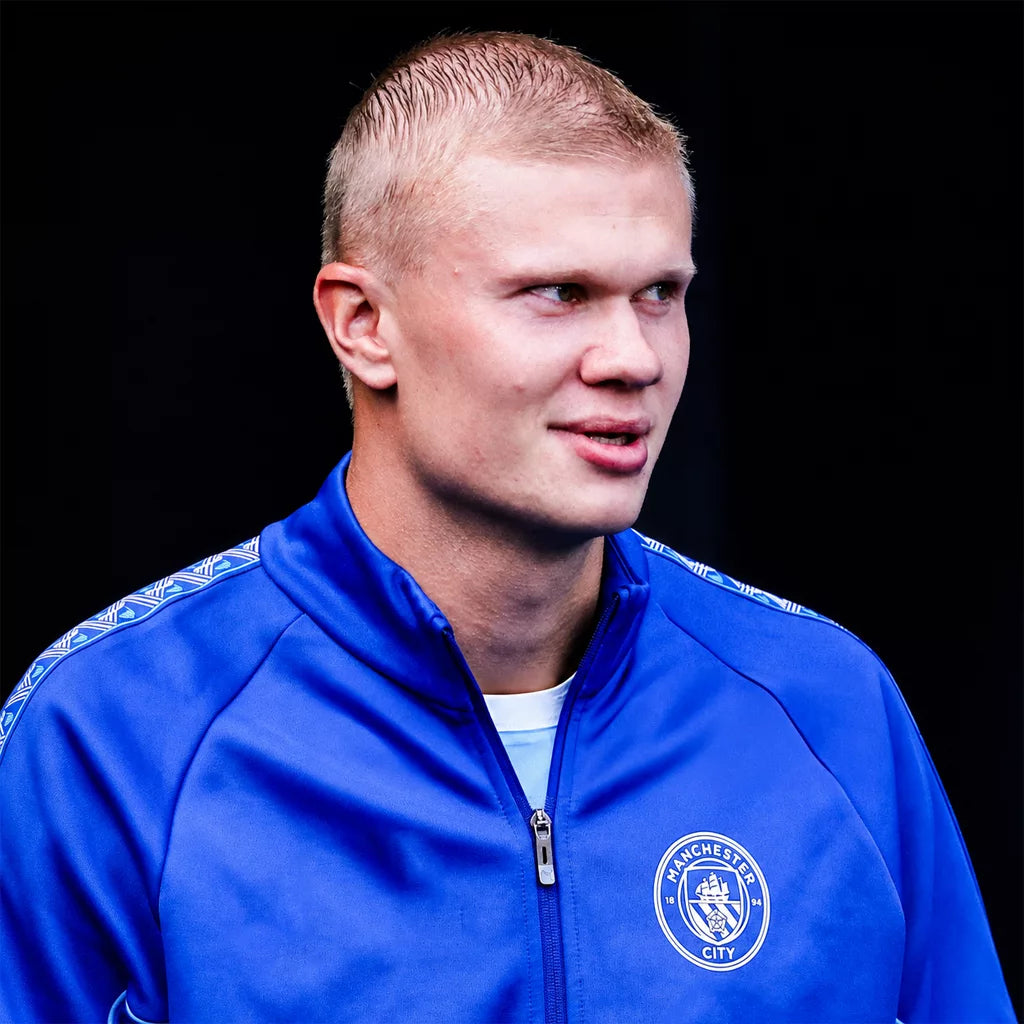 Striker Erling Haaland Blue Jacket in Fleece