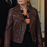 Marble Hall Murders S01 Lesley Manville Leather Jacket