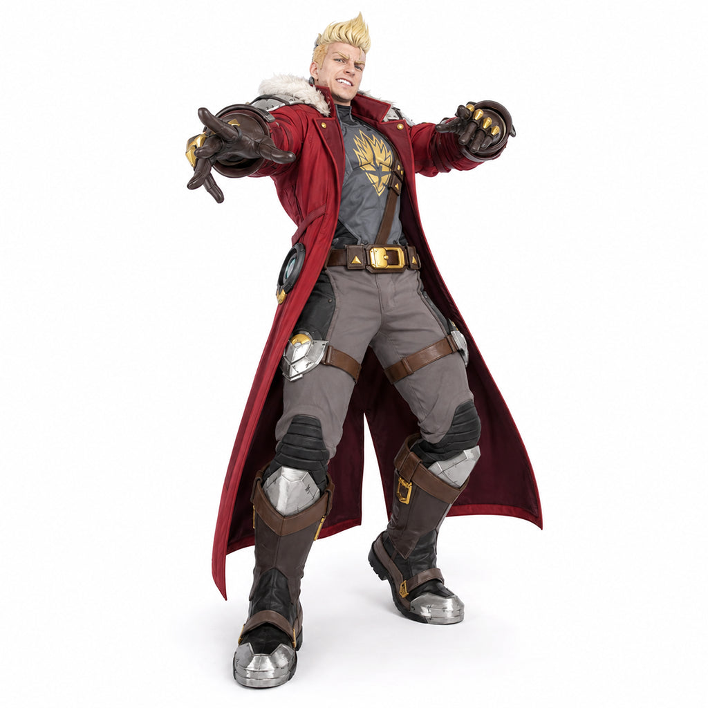 Marvel Tokon Fighting Souls Star Lord Red Wool Coat