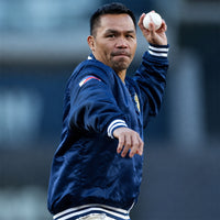 NY Yankees 2026 Manny Pacquiao Jacket in Blue Satin