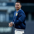 NY Yankees 2026 Manny Pacquiao Jacket in Blue Satin