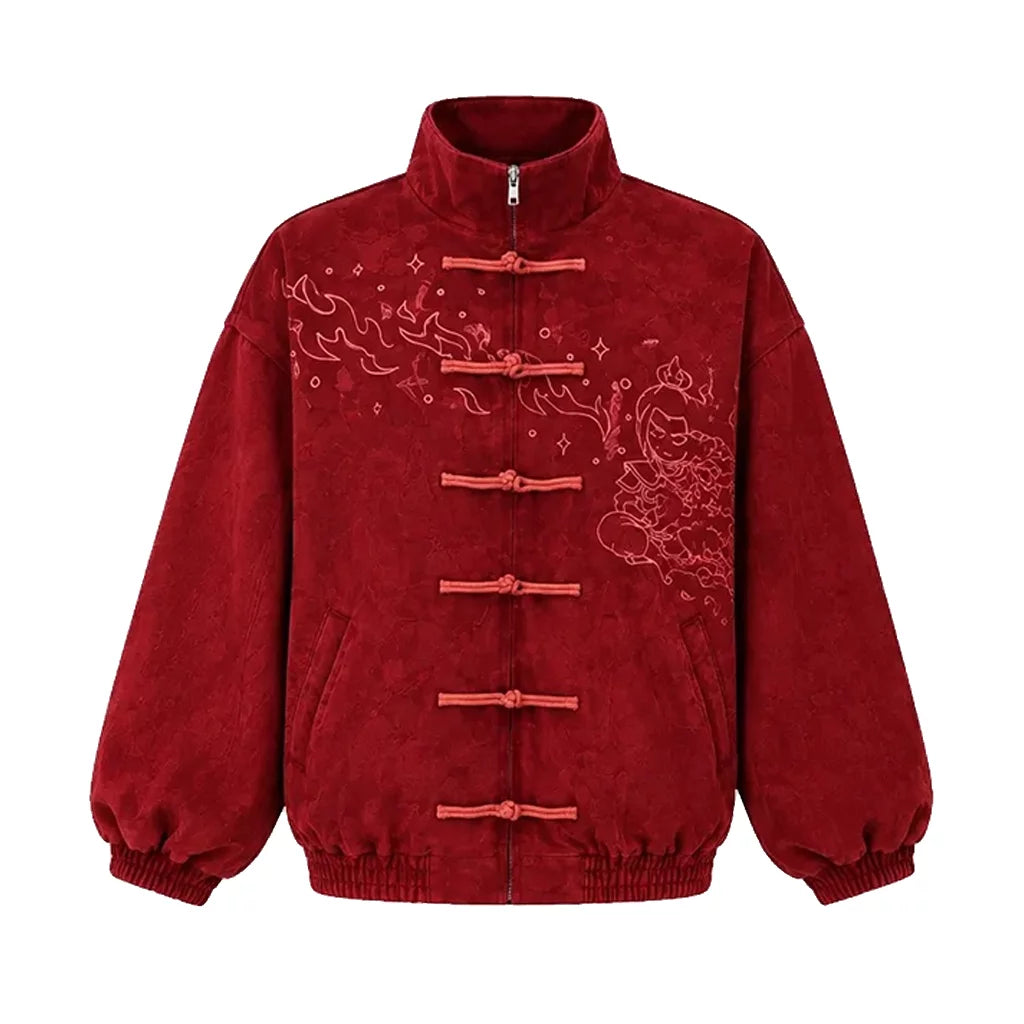 Neptun x Avatar Maroon Chinese Red Jacket