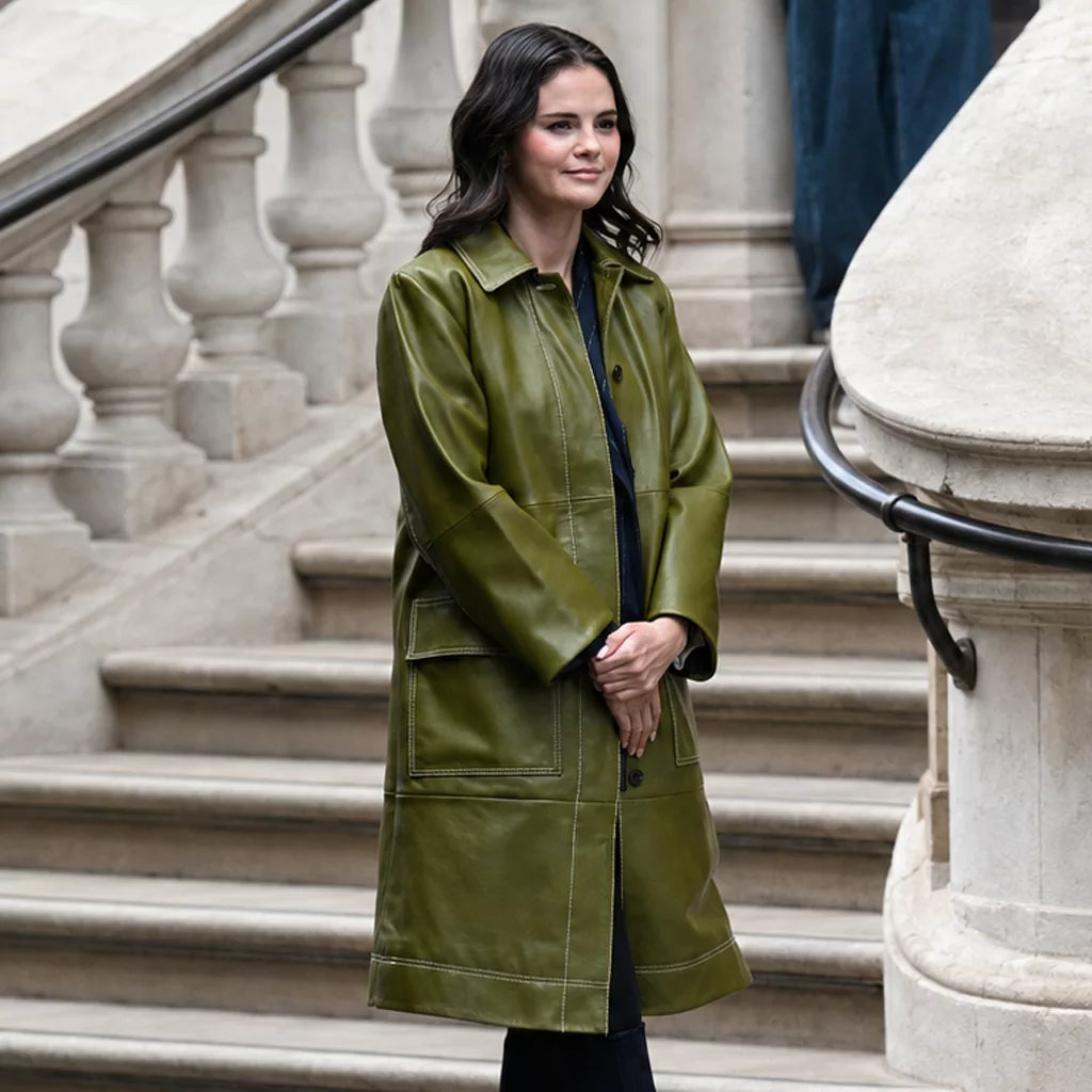 Only Murders in the Building S06 Selena Gomez Green Coat