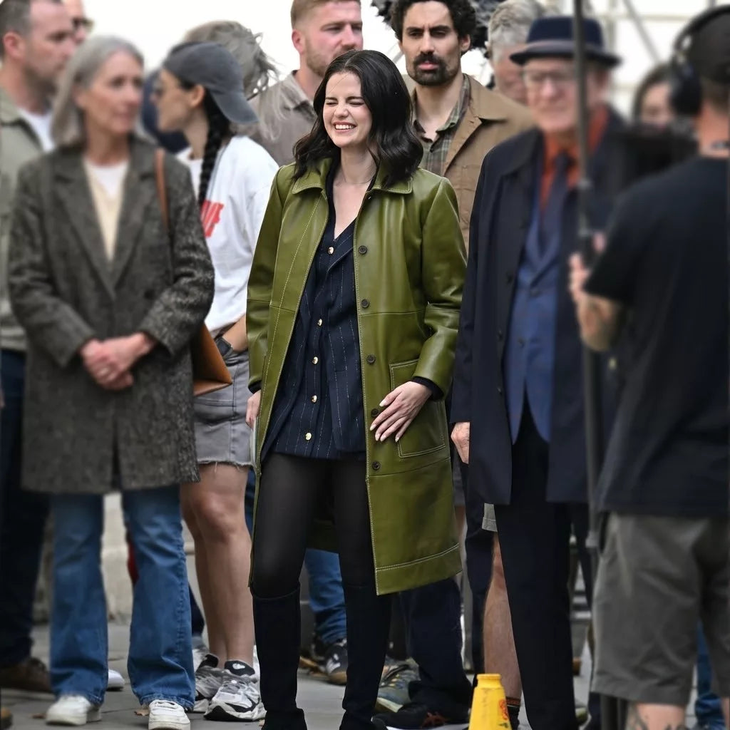 Only Murders in the Building S06 Selena Gomez Green Coat
