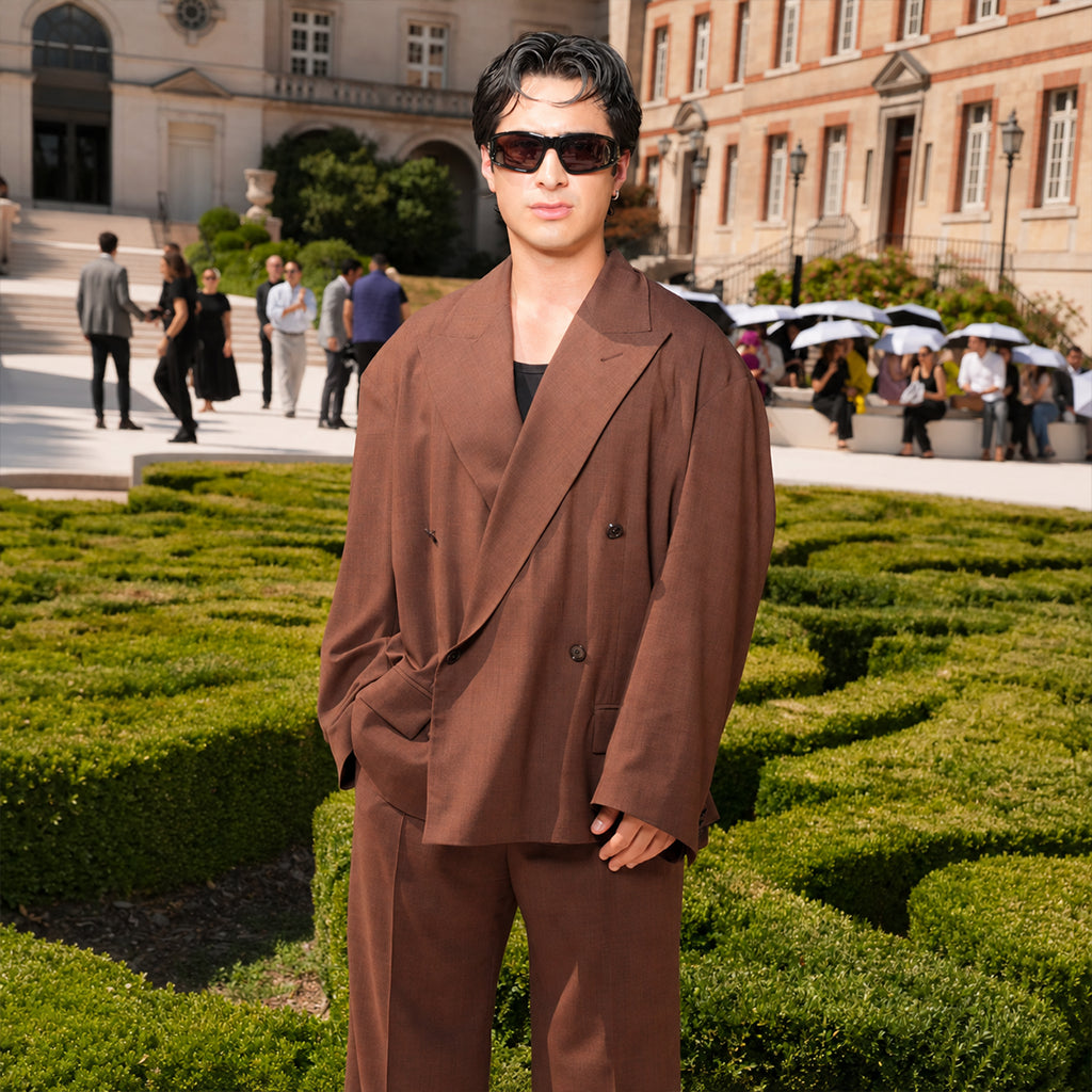 Paris Couture Show Hudson Williams Brown Suit