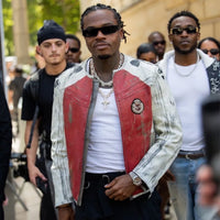 Red Leather Jacket – Paris Fashion Week 2026 Gunna