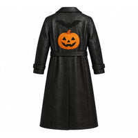 Pumpkin and Bat Black Coat