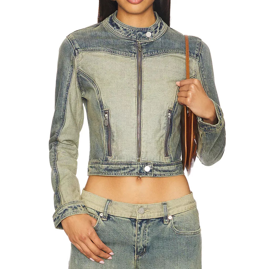 Real Housewives S20 Jennifer Pedranti Denim Jacket in Blue