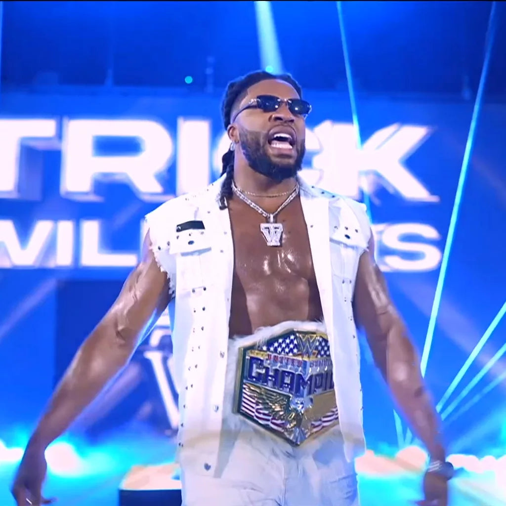 SmackDown 2026 Trick Williams White Leather Vest
