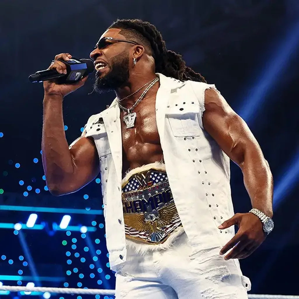 SmackDown 2026 Trick Williams White Leather Vest