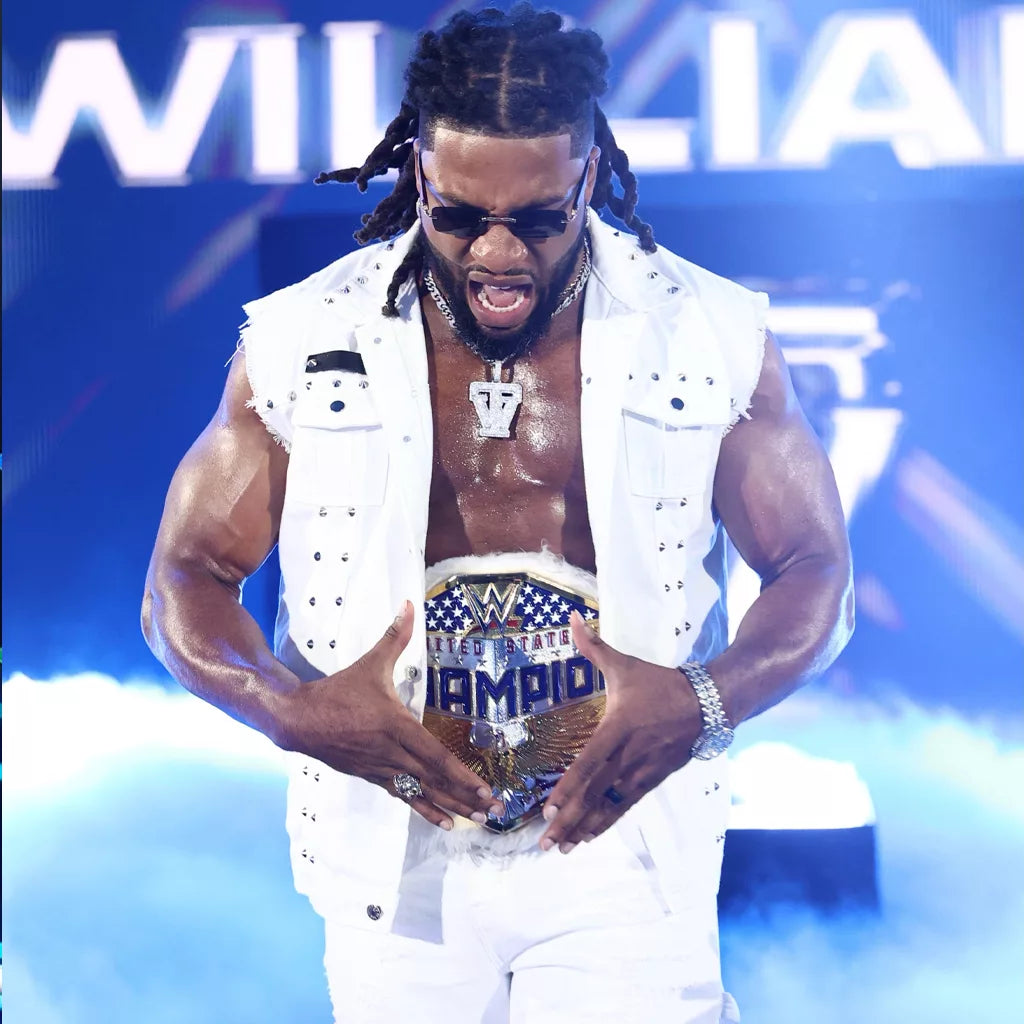 SmackDown 2026 Trick Williams White Leather Vest