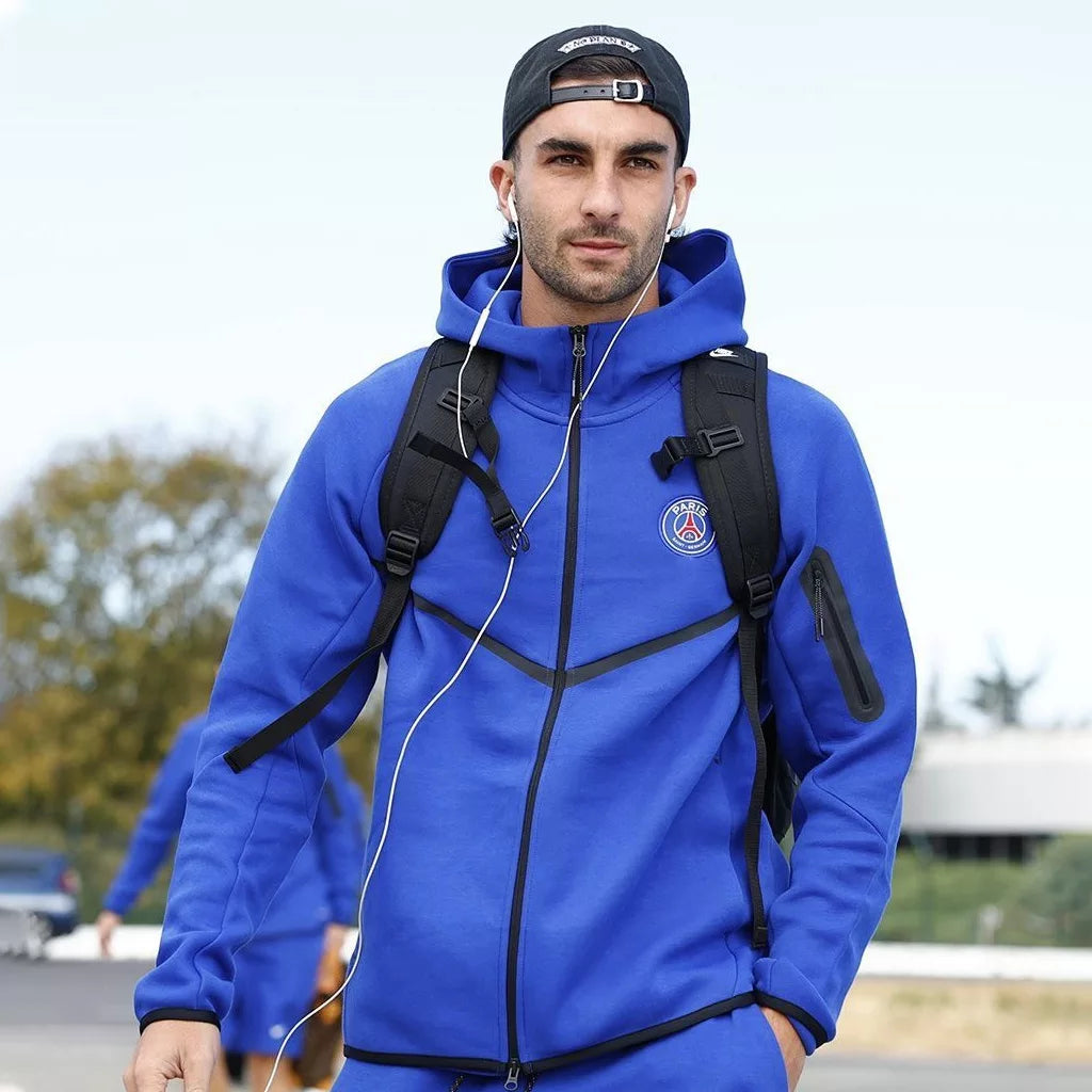 Paris Saint Germain Ferran Torres Jacket in Blue Fleece