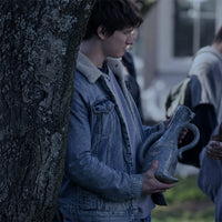 Elle S01 Miles Blue Denim Shearling Jacket