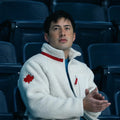 Team Canada Sheerpa Jacket in White Sherpa
