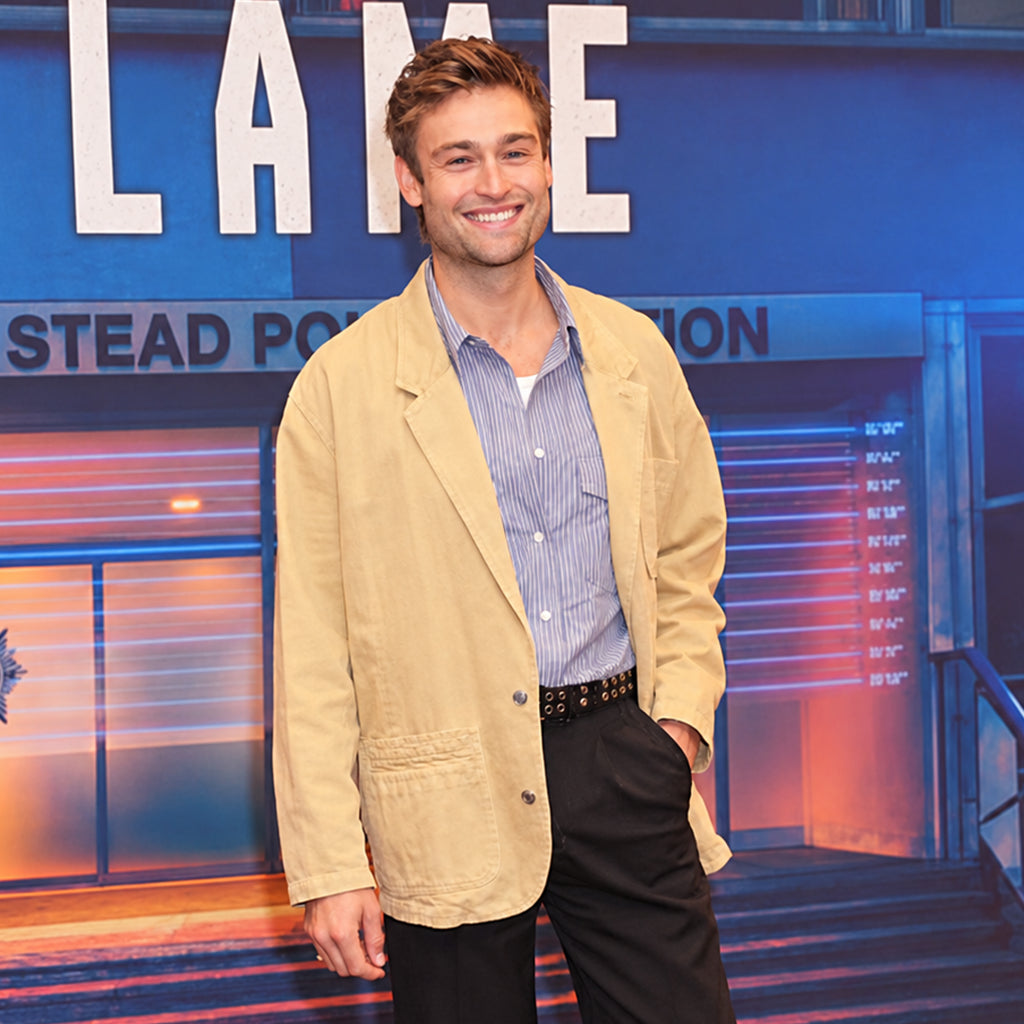 London Photocall Douglas Booth Blazer