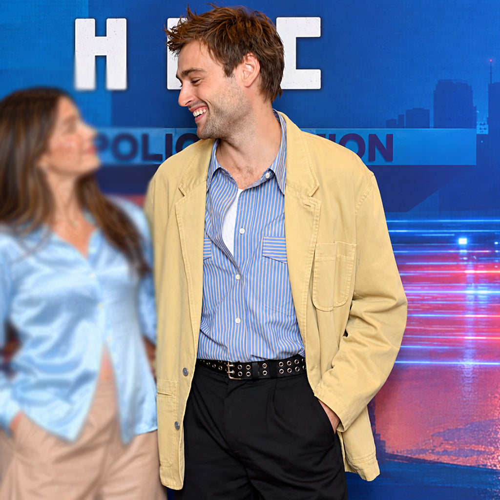 London Photocall Douglas Booth Blazer