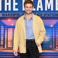 London Photocall Douglas Booth Blazer