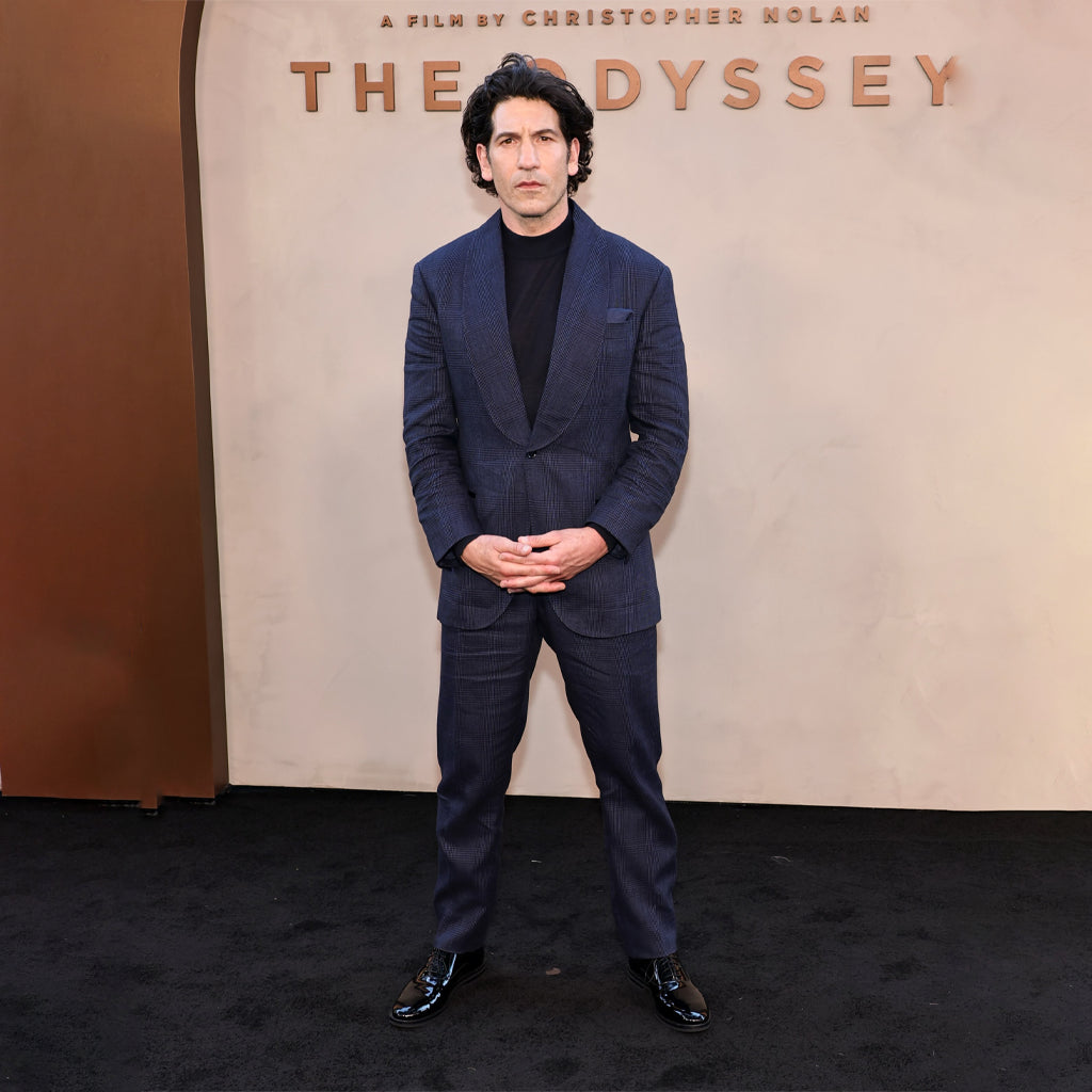 The Odyssey Premiere 2026 Jon Bernthal Navy Suit