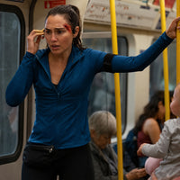 The Runner Gal Gadot Jacket in Blue Cotton