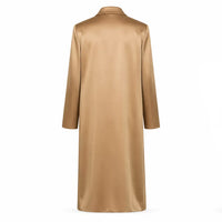 The Whisper Man Premiere Kate Walsh Coat in Brown Satin