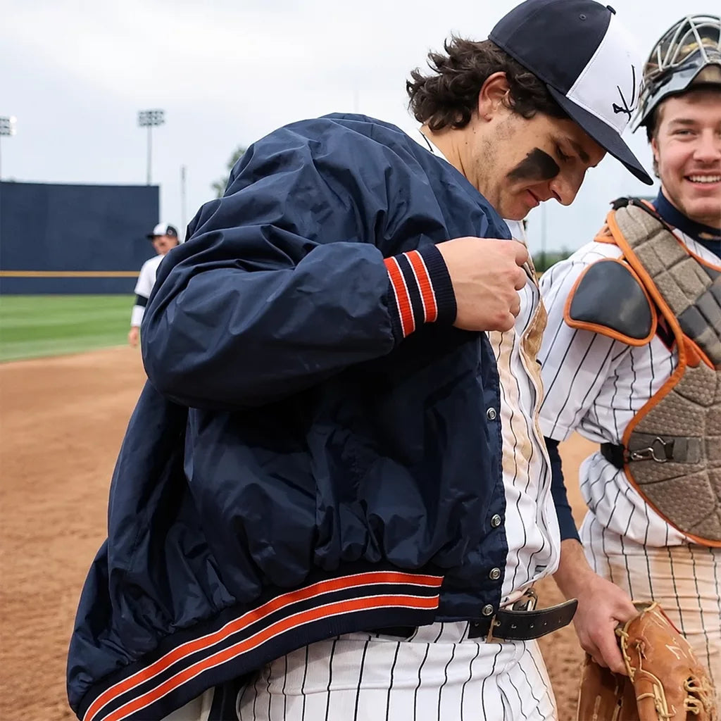 Blue Satin Jacket – Virginia Cavaliers Jake Gelof