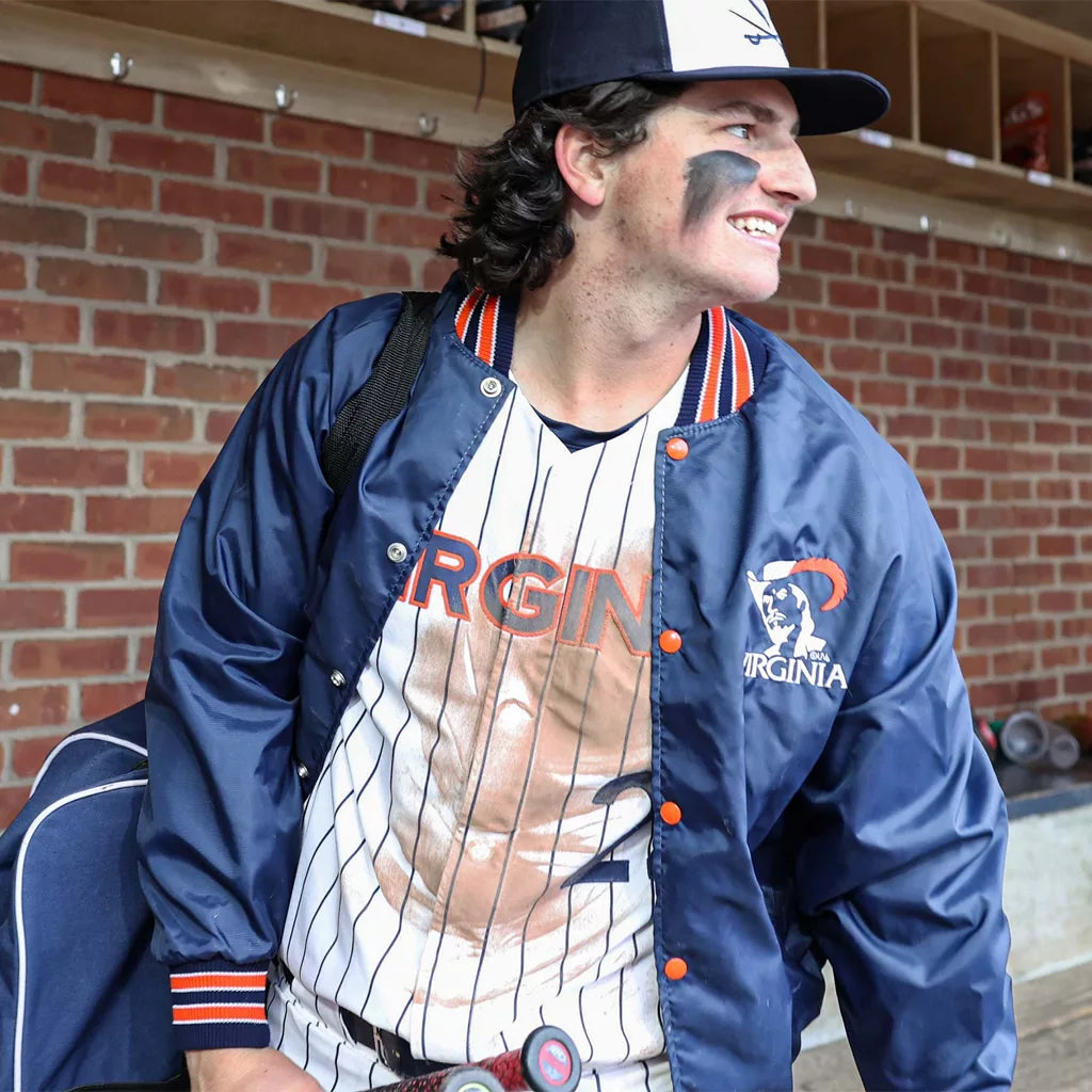 Blue Satin Jacket – Virginia Cavaliers Jake Gelof