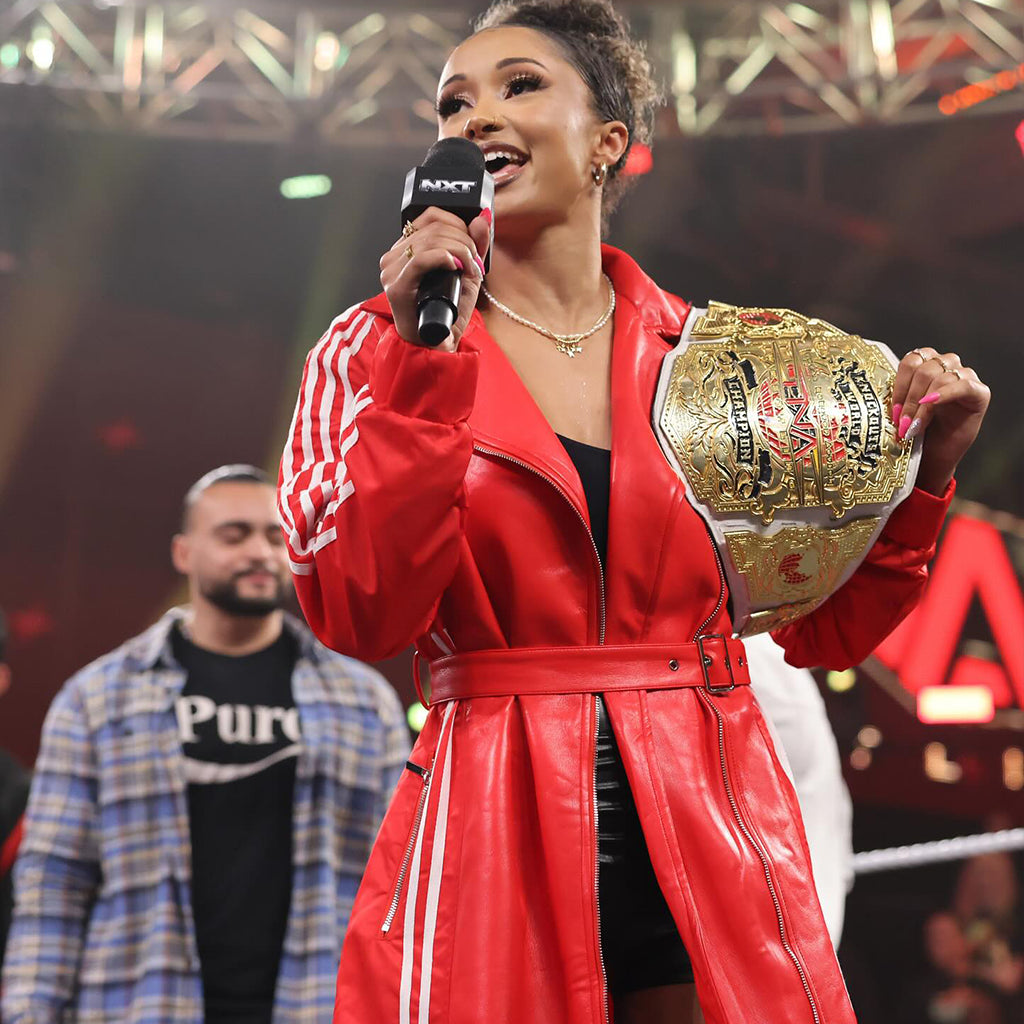 Wrestling champions Kelani Jordan Leather Coat